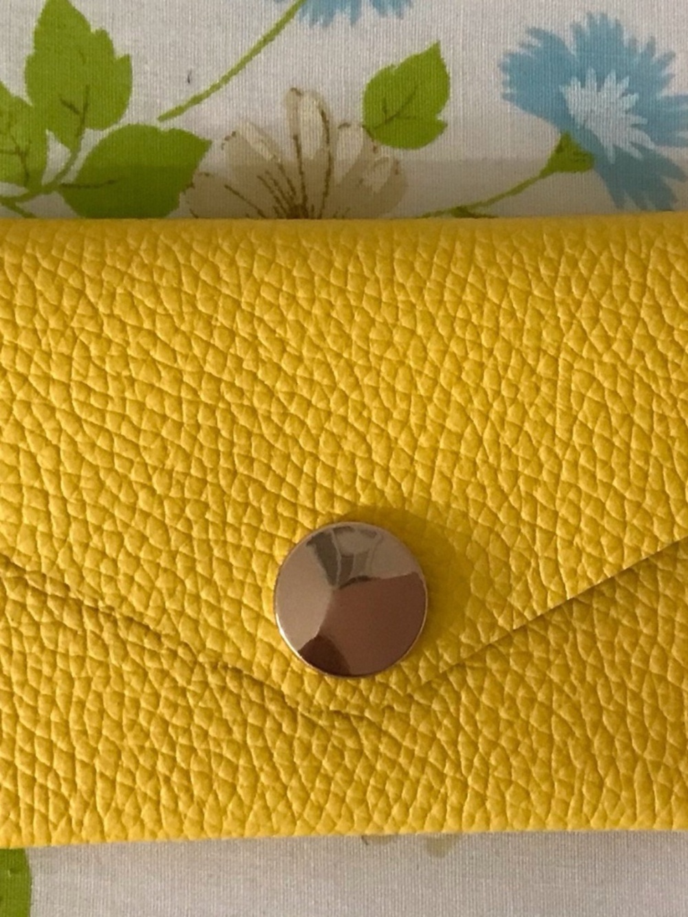 Handmade Genuine Leather Bright Yellow Wallet